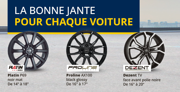 la bonne jante pour chaque voiture